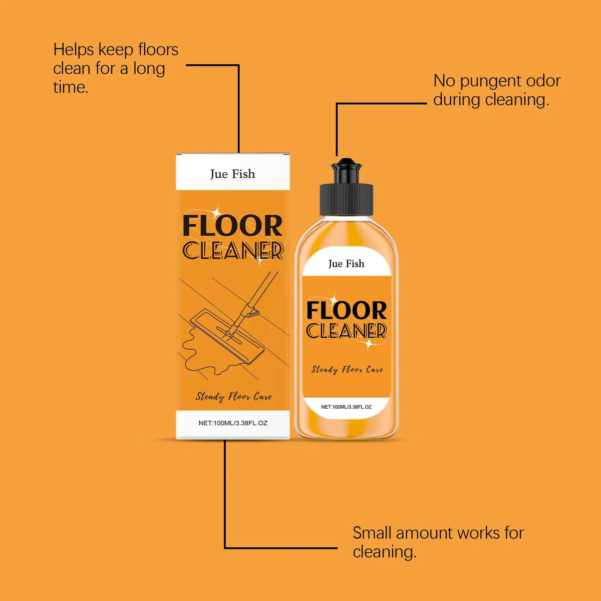 Jue-Fish 100ml Multi-Surface Floor Cleaner | Polish & Dirt Removal