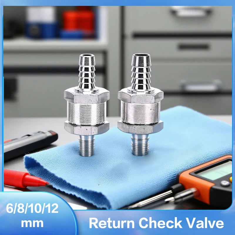 One Way 6 8 10 4 Aluminium Alloy Fuel Non Return Check Valve Fit