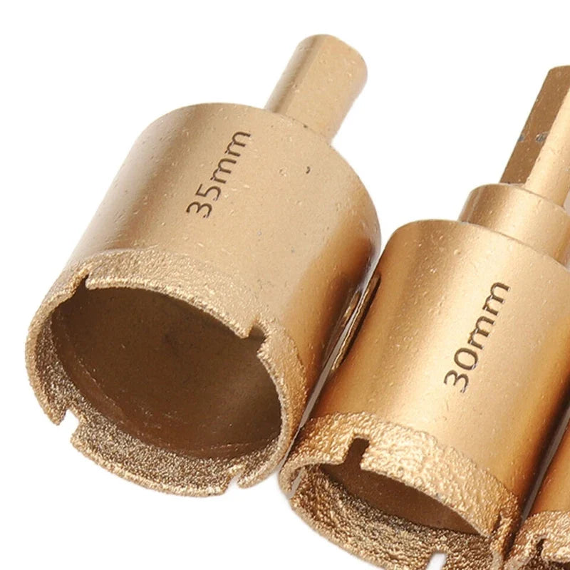 12-Pc Diamond Core Drill Bit Set 6–35mm | Tile & Stone Hole Saw