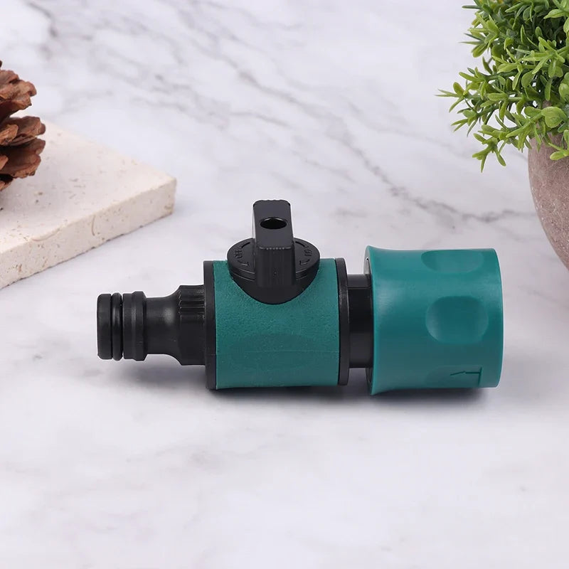 Garden Hose Pipe In-line Faucet Shut Off Valve Fitting Joint Watering