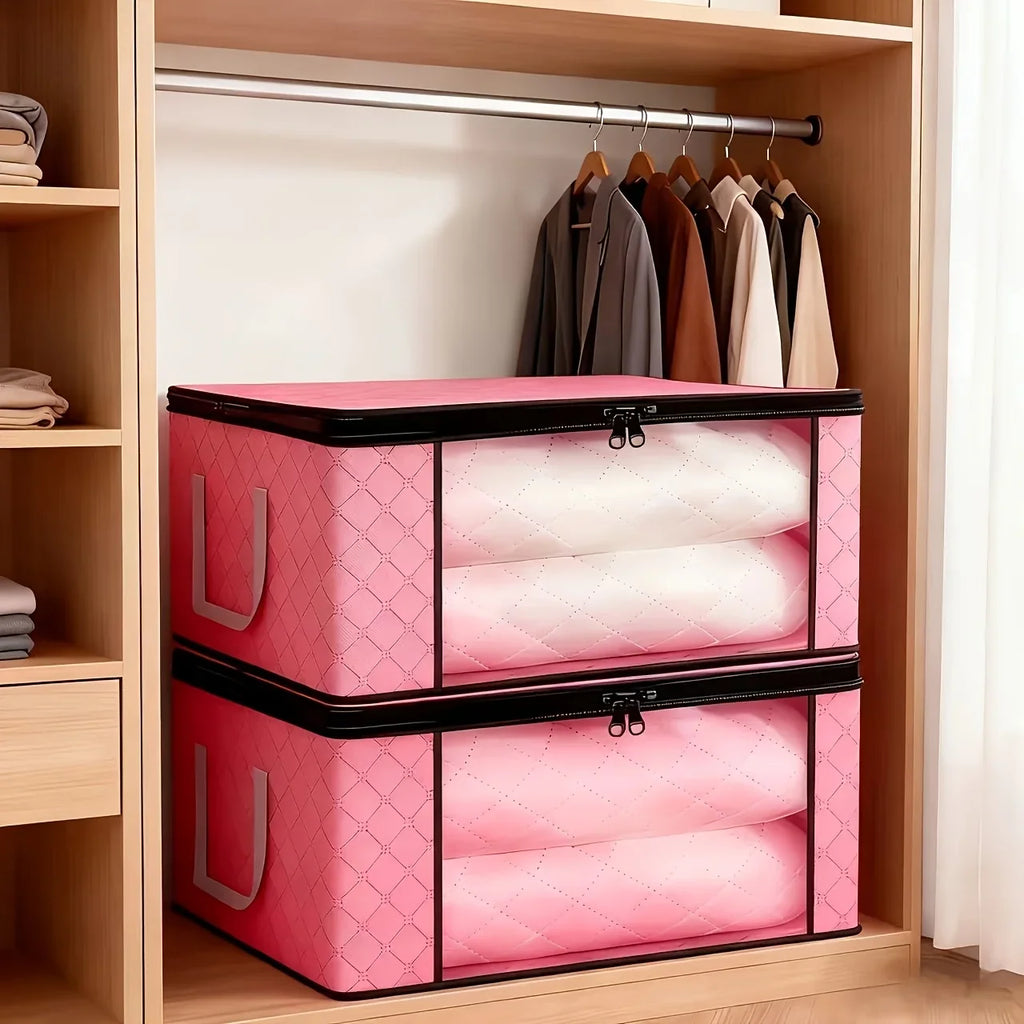 Foldable Clothes & Blanket Storage Bags with Clear Window