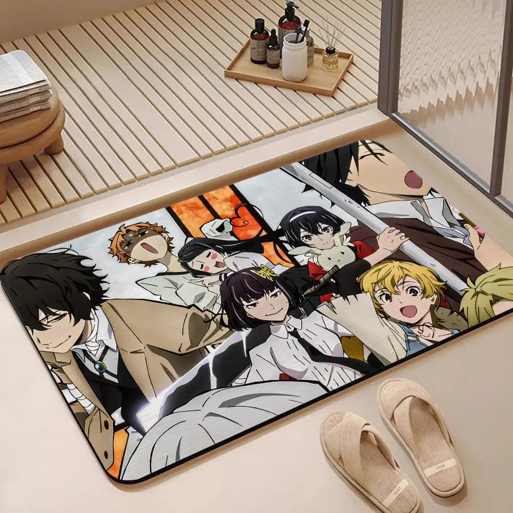 Anime Bungo Stray Dogs Diatomite Bath Mat – Non-Slip & Quick Dry