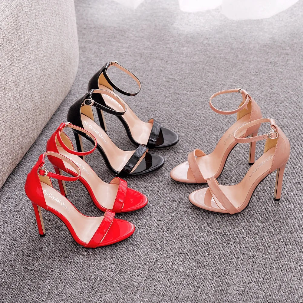 Crystal Queen 11cm Stiletto Sandals – Women's High Heel Party Shoes