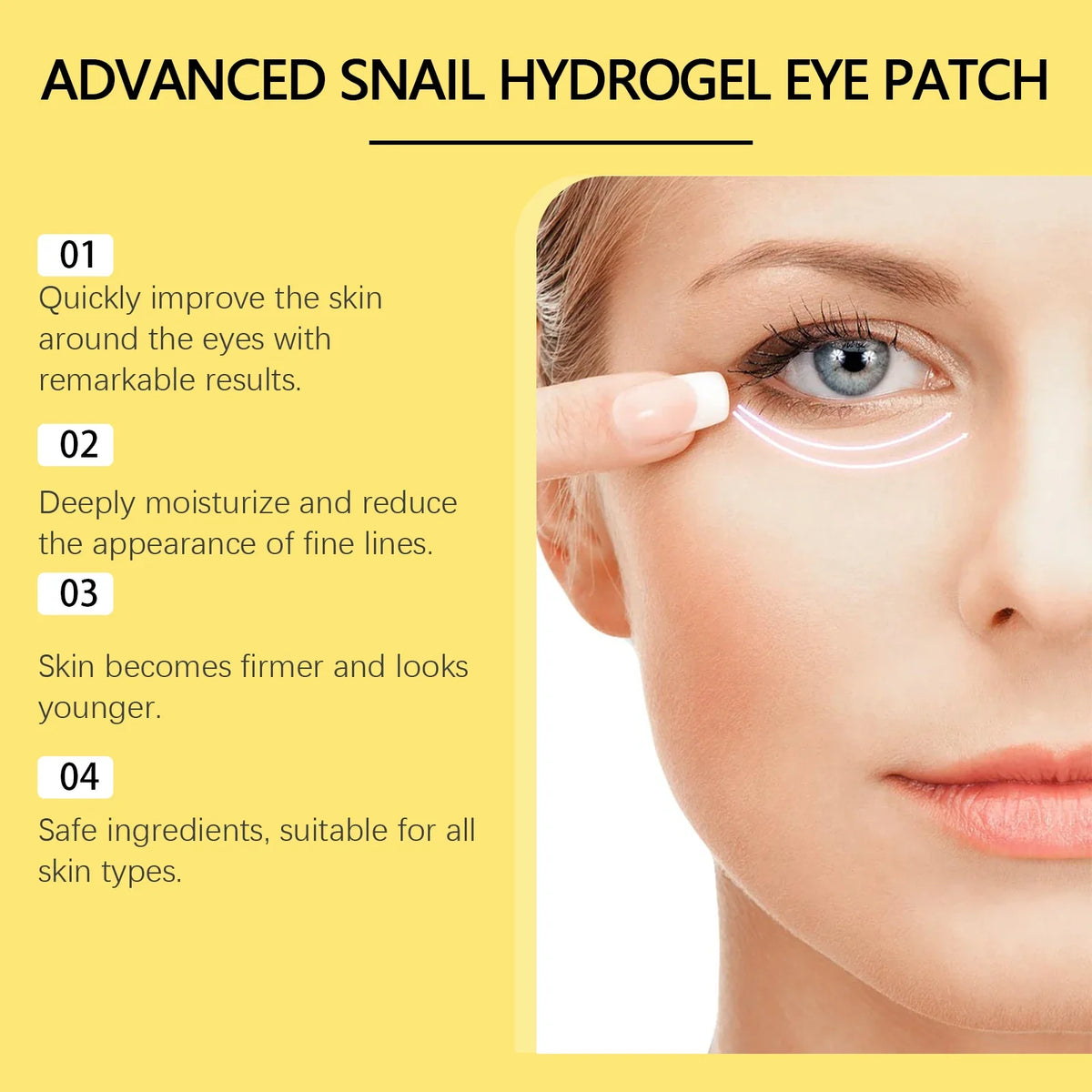 Snail Eye Patches – Dark Circles, Puffiness & Fine Lines