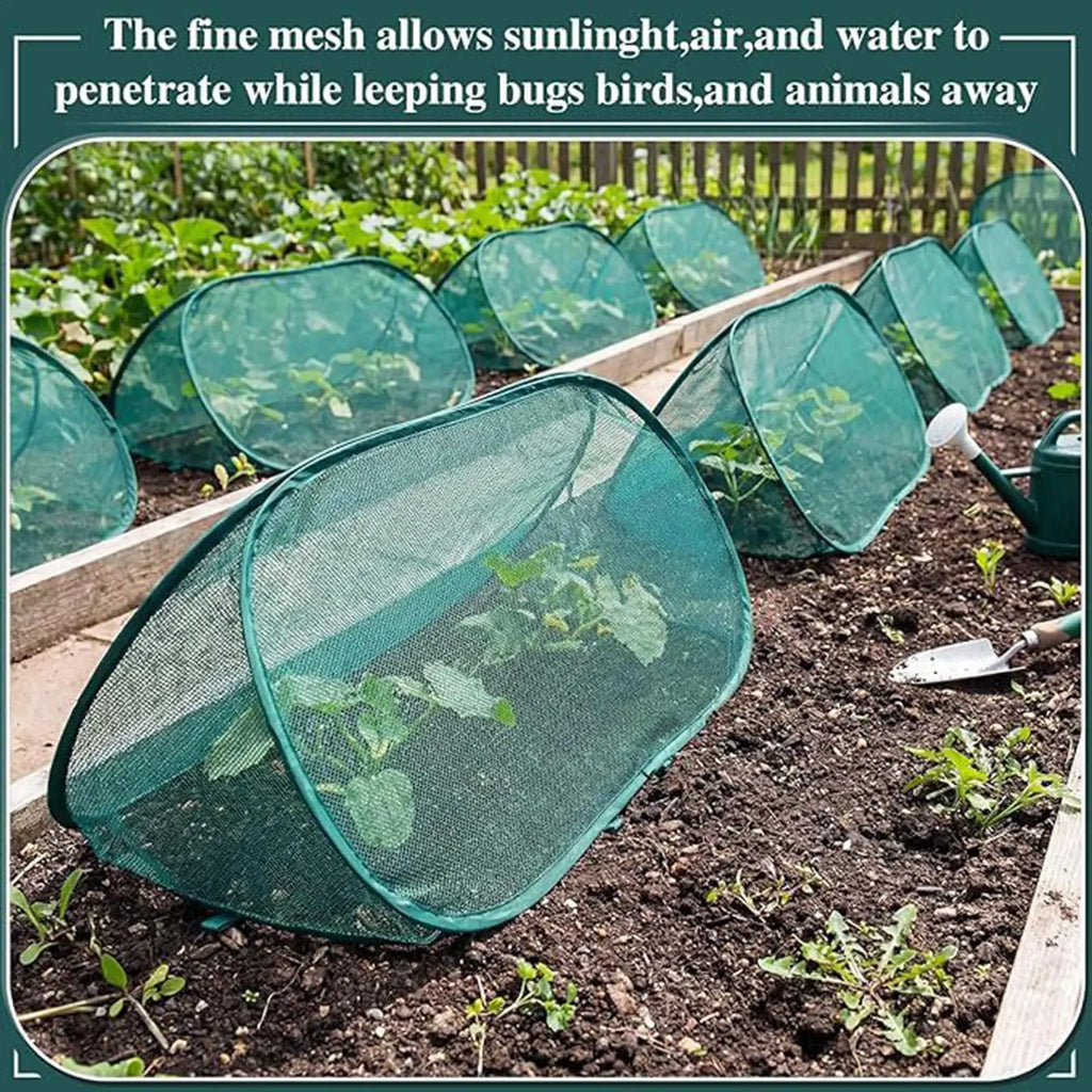Pop-Up Garden Netting Plant Cover with 6 Stakes | Mesh Dome