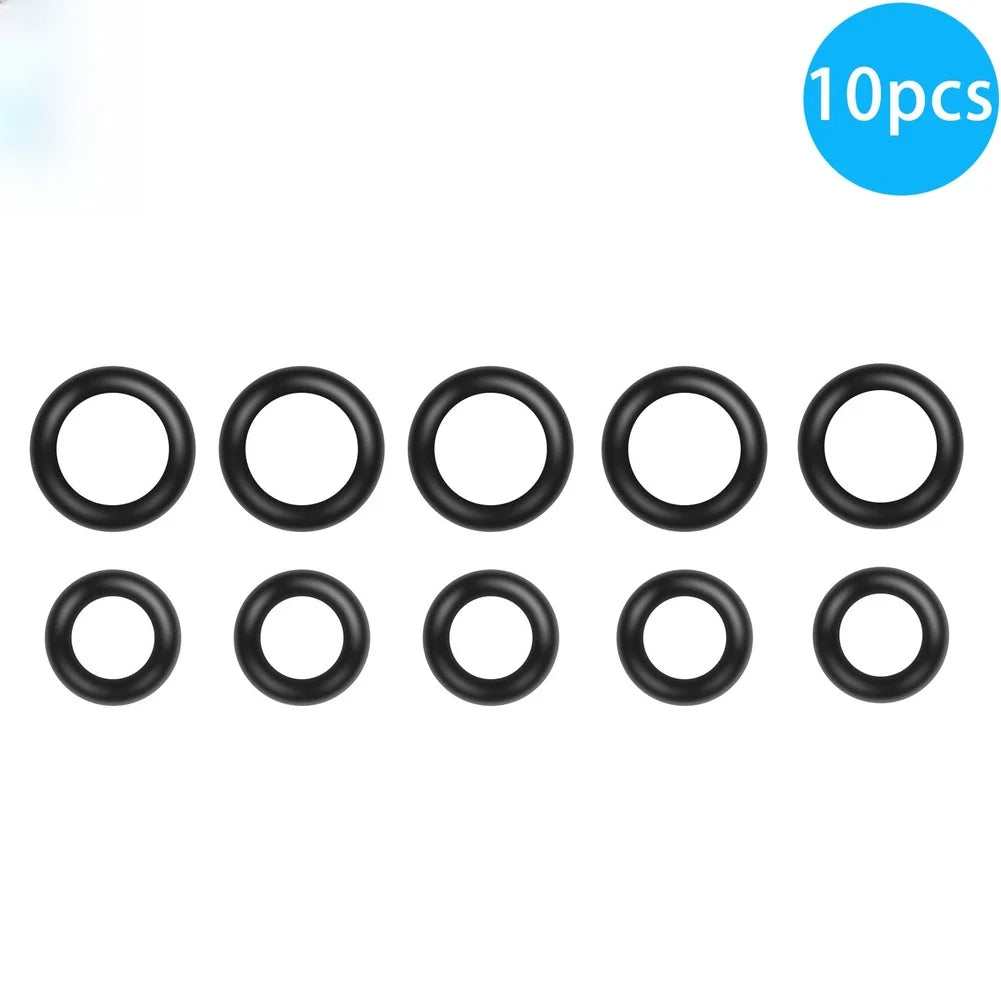 10-Pack Black FKM O-Rings – High-Temp Sealing Gasket Kit