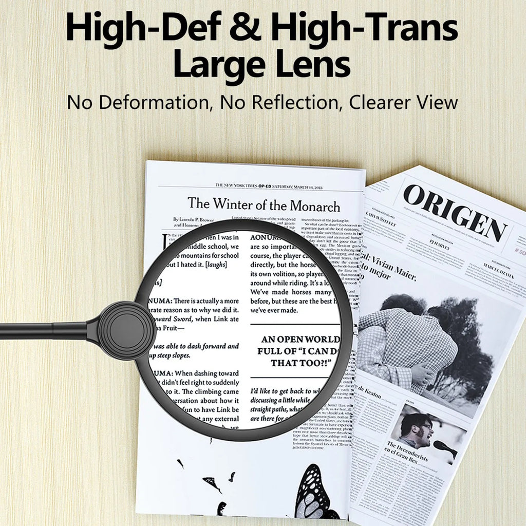 Floor Stand Magnifying Glass with LED Light – Hands-Free Reader