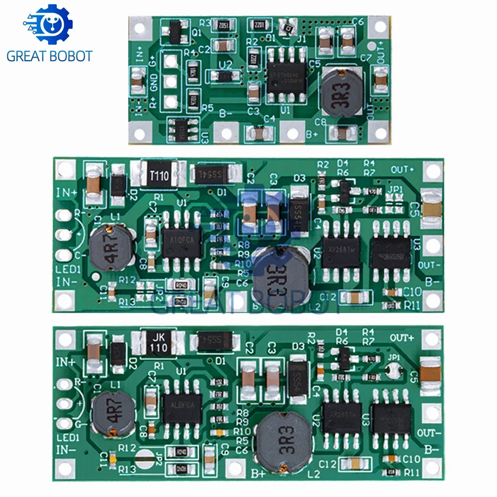 DC 5V–12V Step-Up Booster Module for 18650 Lithium Battery UPS