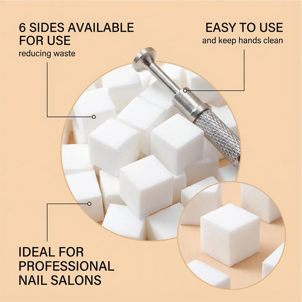 100-Piece Nail Art Sponges with Grabbing Pen | Gradient Manicure