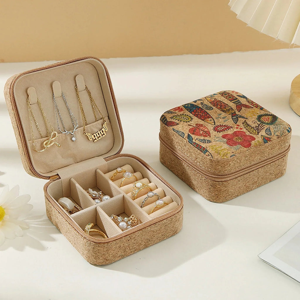 Travel Jewelry Box Portable Organizer Display Storage Boxes Women