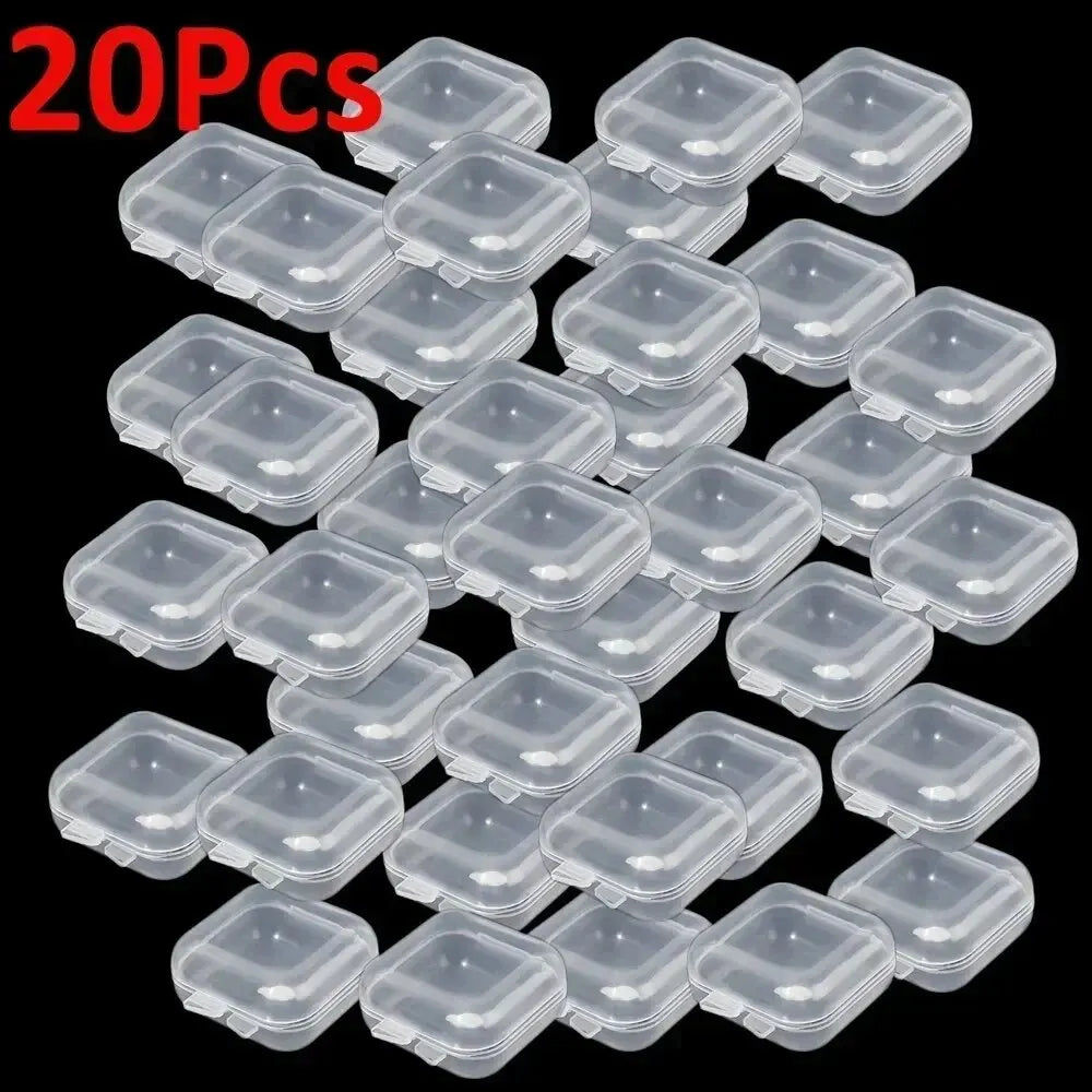 Mini Square Flip Storage Boxes – Transparent Portable Cases