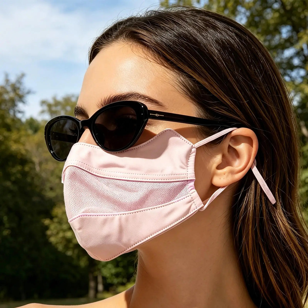 Ice Silk UPF 50 Face Cover – Cooling UV Sun Protection Mask