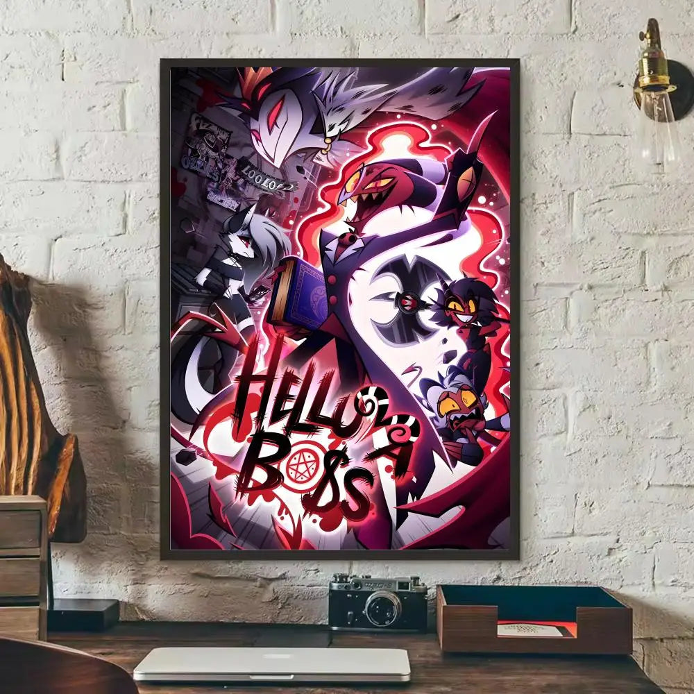 Helluva Boss Anime Wall Poster – Removable Sticker Mural Decal
