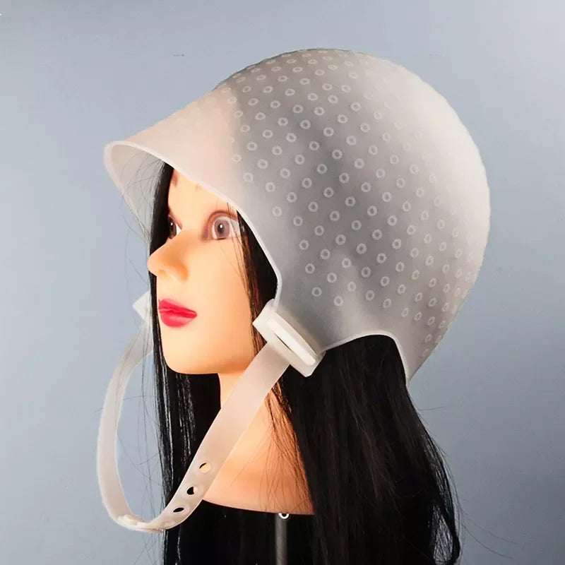 Silicone Hair Highlighting Cap with Hook Needle | Reusable Dye Cap