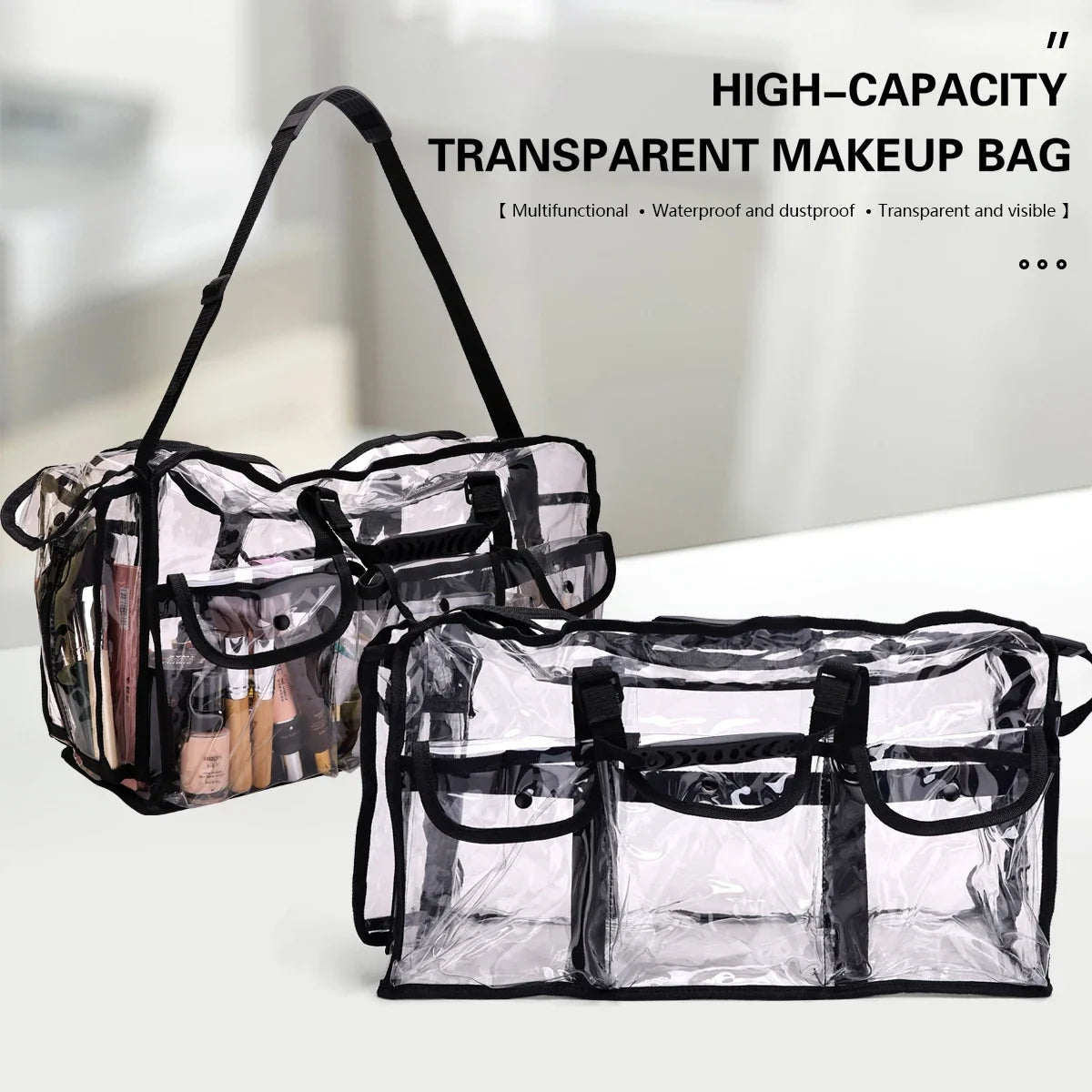 Transparent Waterproof Hairdressing Backpack | Salon Barber Bag