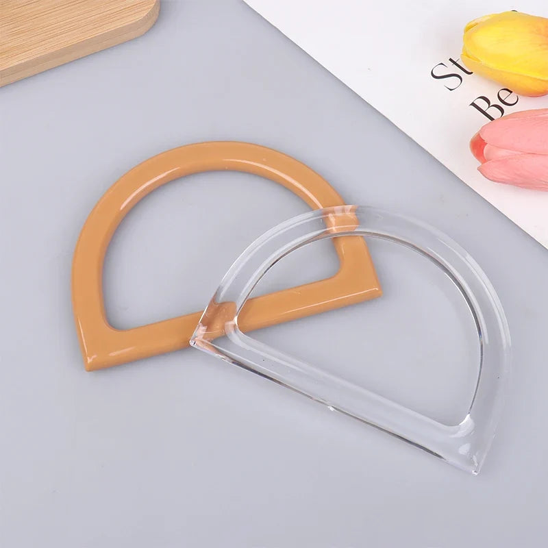 2Pcs D-Shape Bag Handles – DIY Purse & Crochet Bag Handles