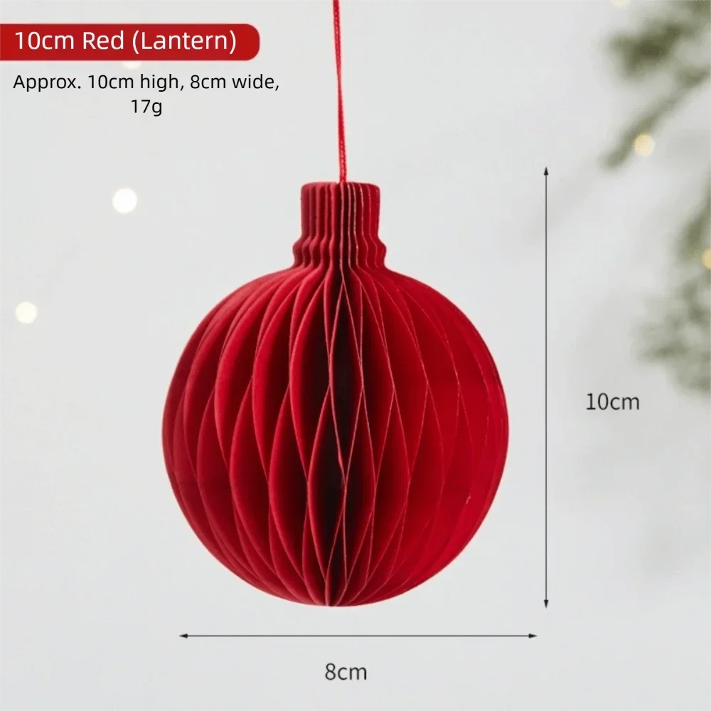 Red Honeycomb Paper Hanging Decoration with Tassel | New Year