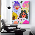 Boho Girl Power Vase Flower Canvas Wall Art – HD Print Poster