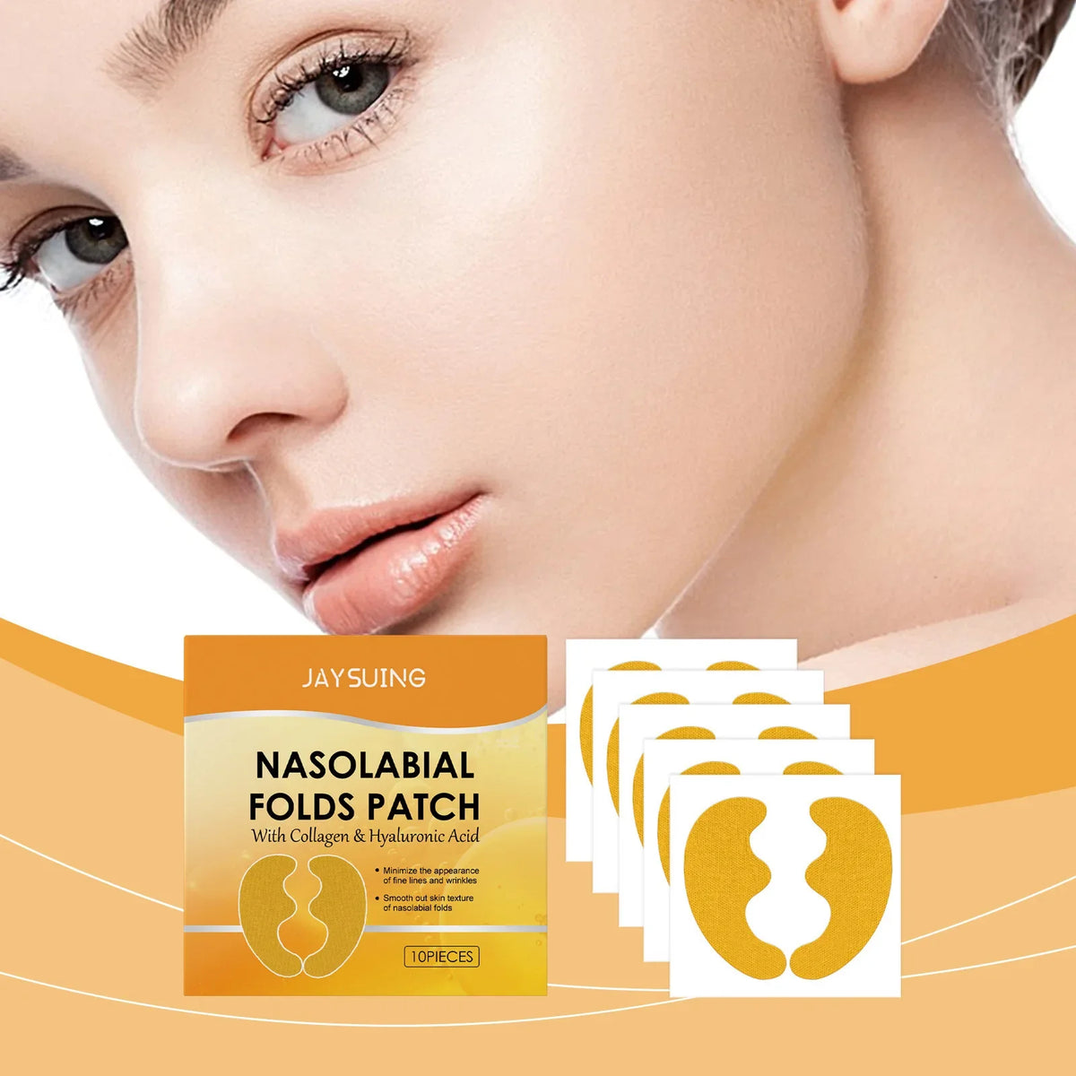Hyaluronic Collagen Gel Wrinkle Patches – Firming Face Stickers 10pc