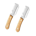 KEMORELA Stainless Steel Vegetable Peeler – Wood Handle