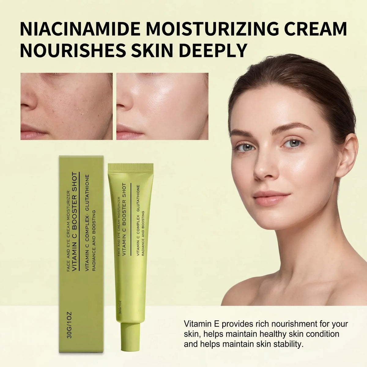 Niacinamide Vitamin C Face Cream – Brightening & Hydrating 30g