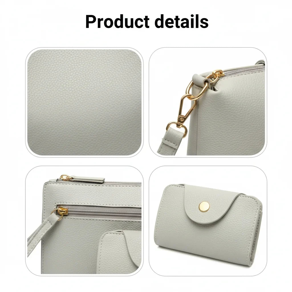 Mother Daughter Matching Bag Set 4-Piece Crossbody Tote