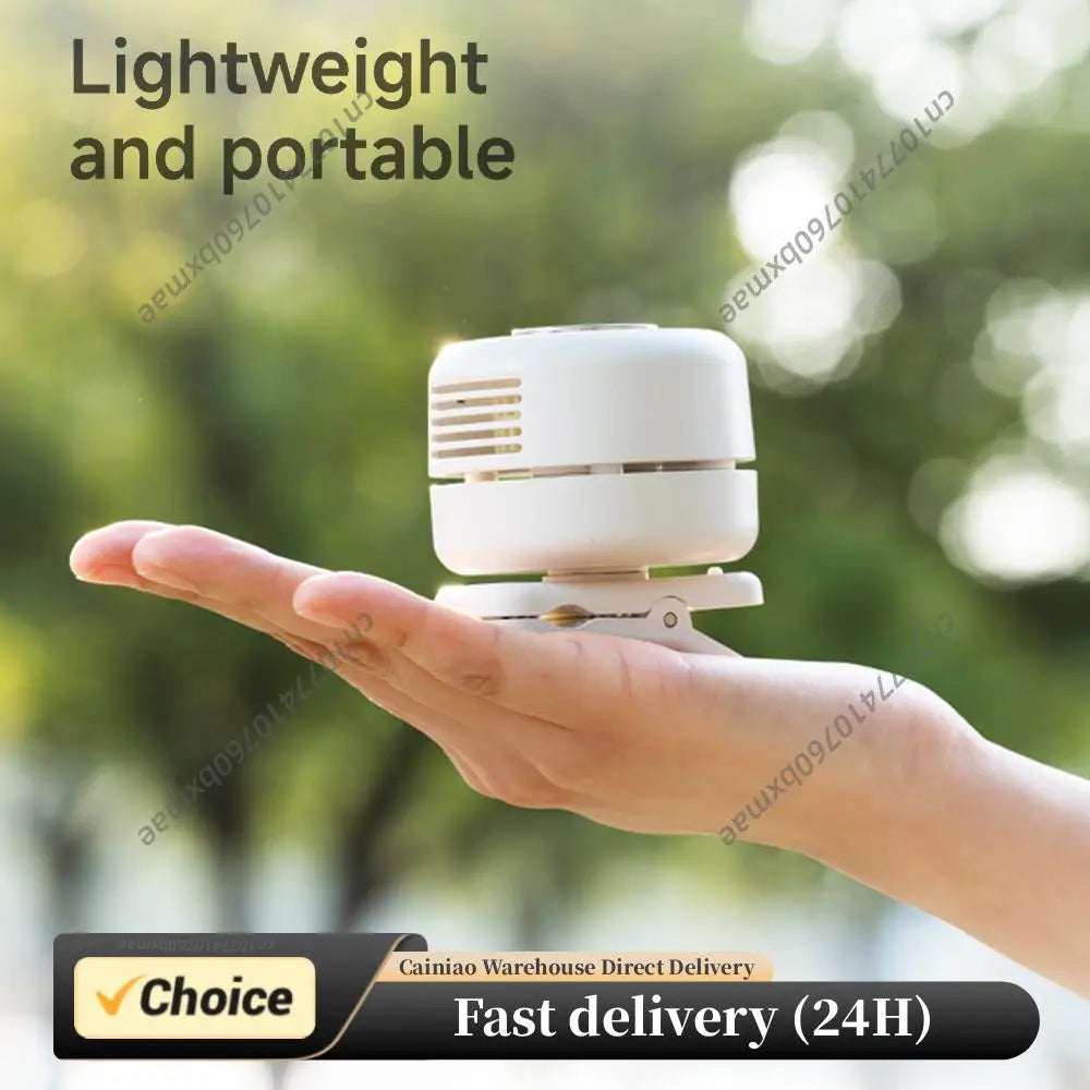 Silent Small Clip Fan 3 Speed Adjustable Mini Electric Type-c