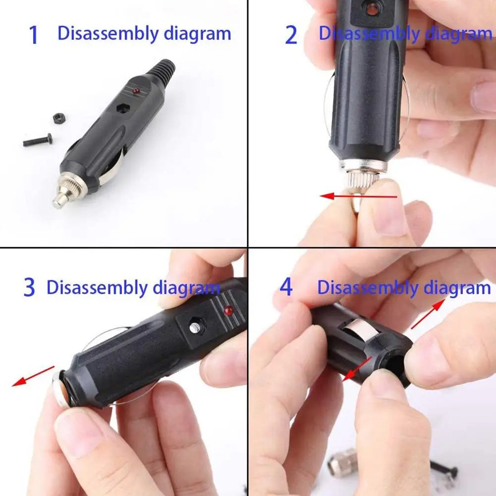 12V/24V 20A Car Cigarette Lighter Socket Plug Adapter LED