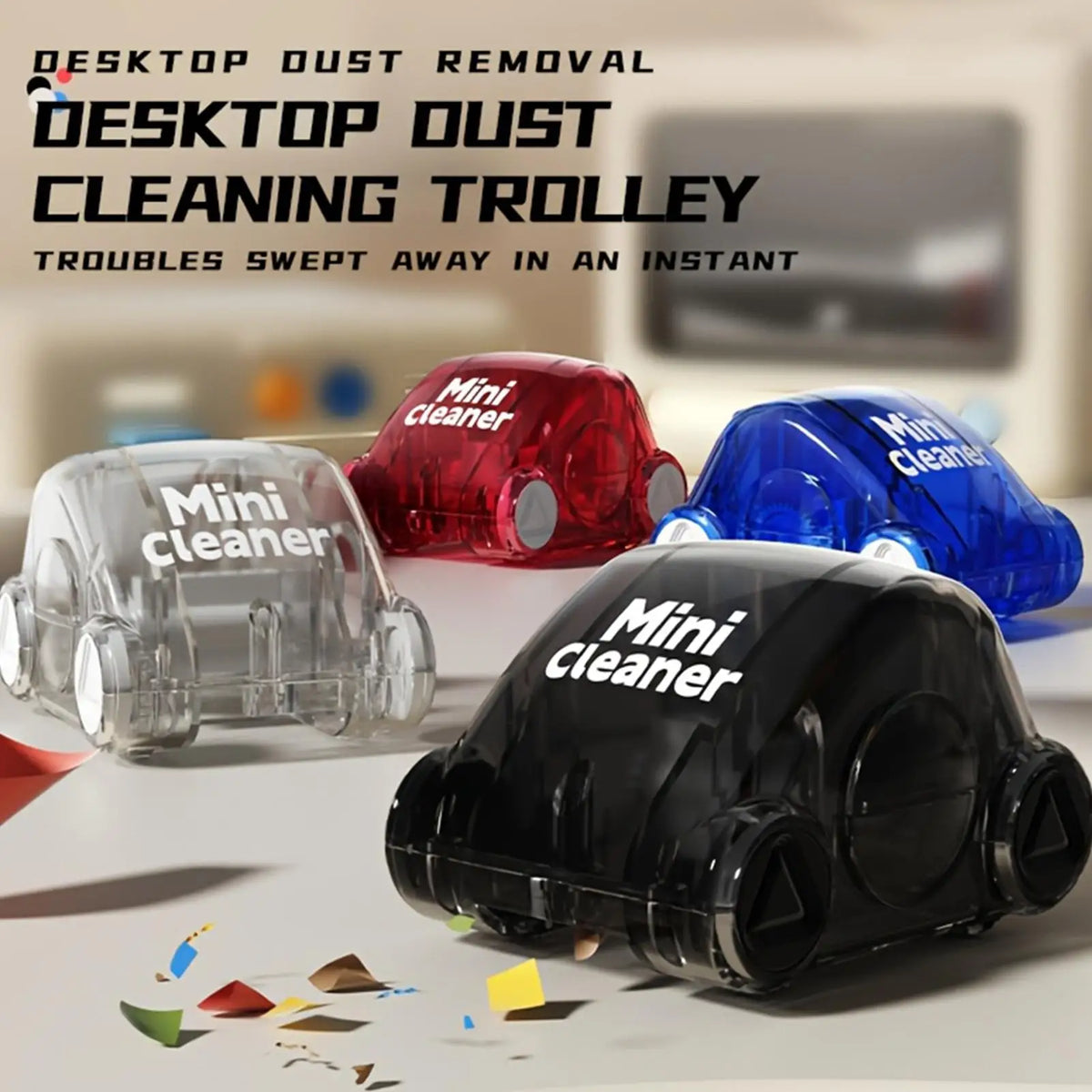 Cute Mini Desk Cleaner – Portable Handheld Sweeper