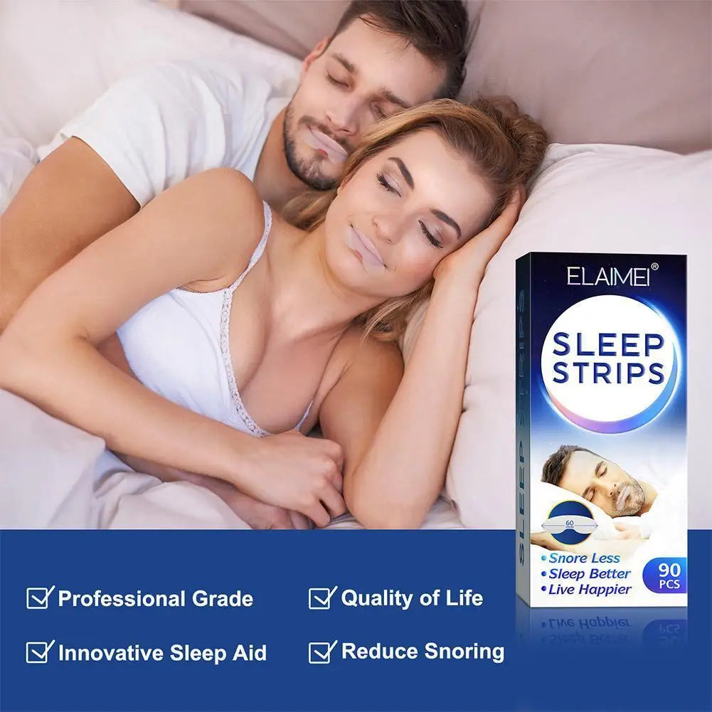 Mouth Tape Sleep Strips 90pcs – Nasal Breathing & Quieter Sleep