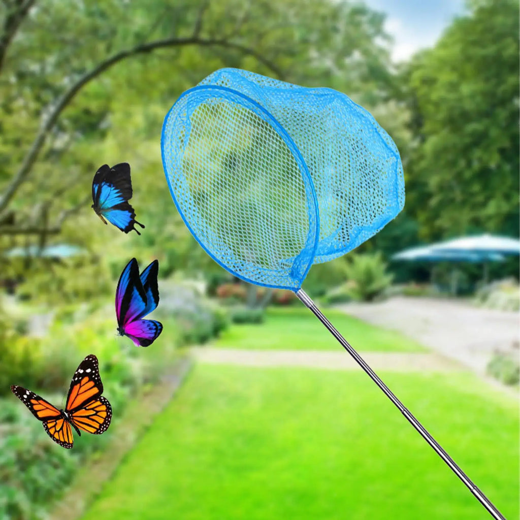 Kids Fishing Net Stainless Steel Telescopic Anti Slip Small Catcher