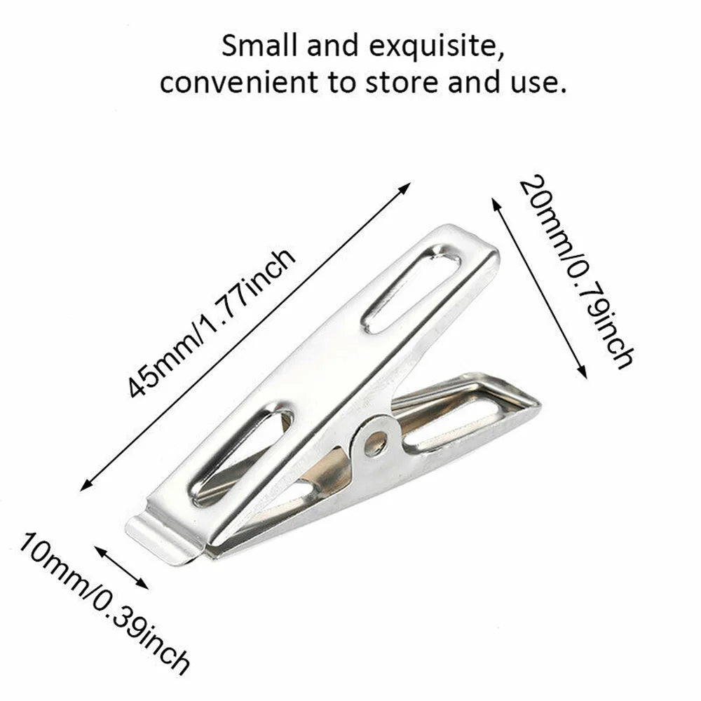 Stainless Steel Windproof Clothes Pegs – 20 or 40 Pack
