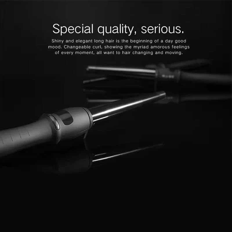 LCD Conical Curling Iron | Ceramic Glaze Hair Waver Curler