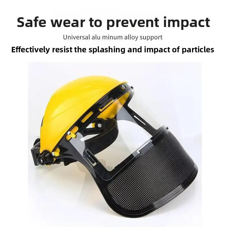 Garden Safety Helmet Full Face Mesh Shield | Forestry