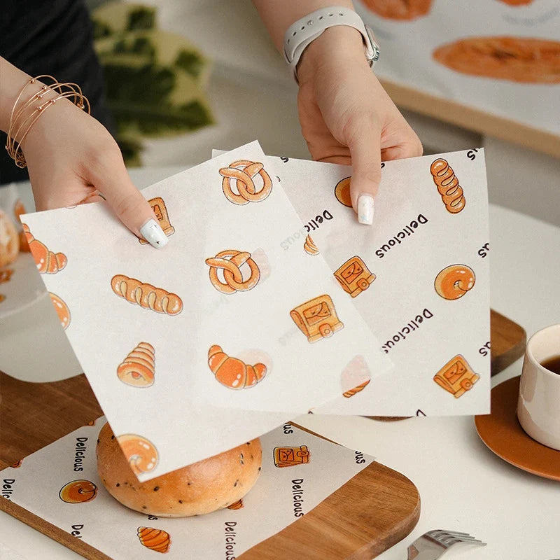100-Pack Greaseproof Deli Wax Paper Sheets – Food Basket Liner