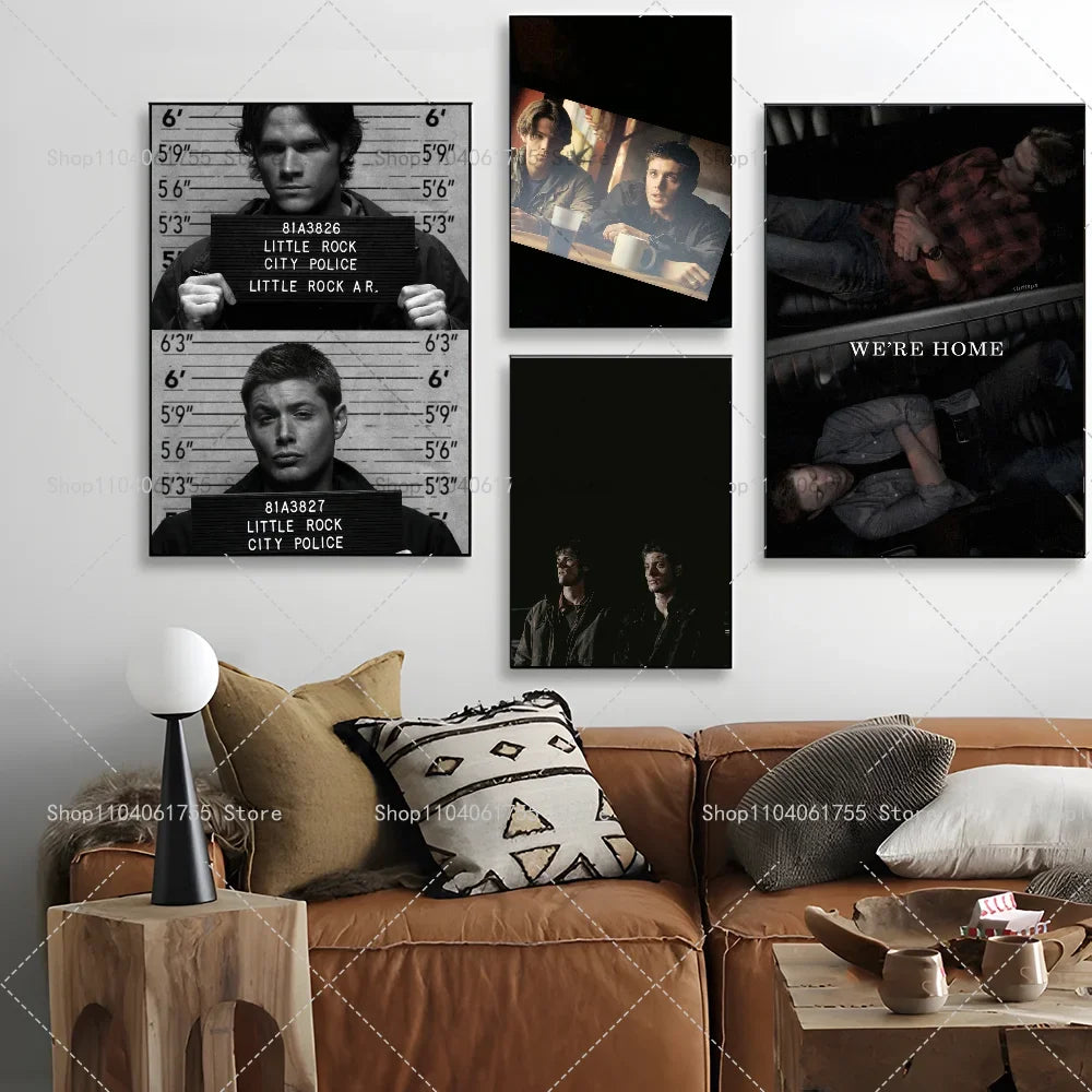 Supernatural Dean & Sam Wall Poster | Self-Adhesive Waterproof