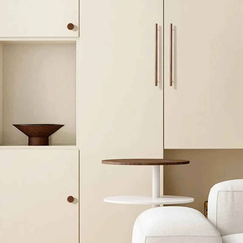 Nordic Walnut Wood Cabinet Handles & T-Bar Drawer Knobs