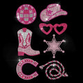 Glass Hotfix Rhinestone Iron-On Appliqué | Western Cowgirl Patch