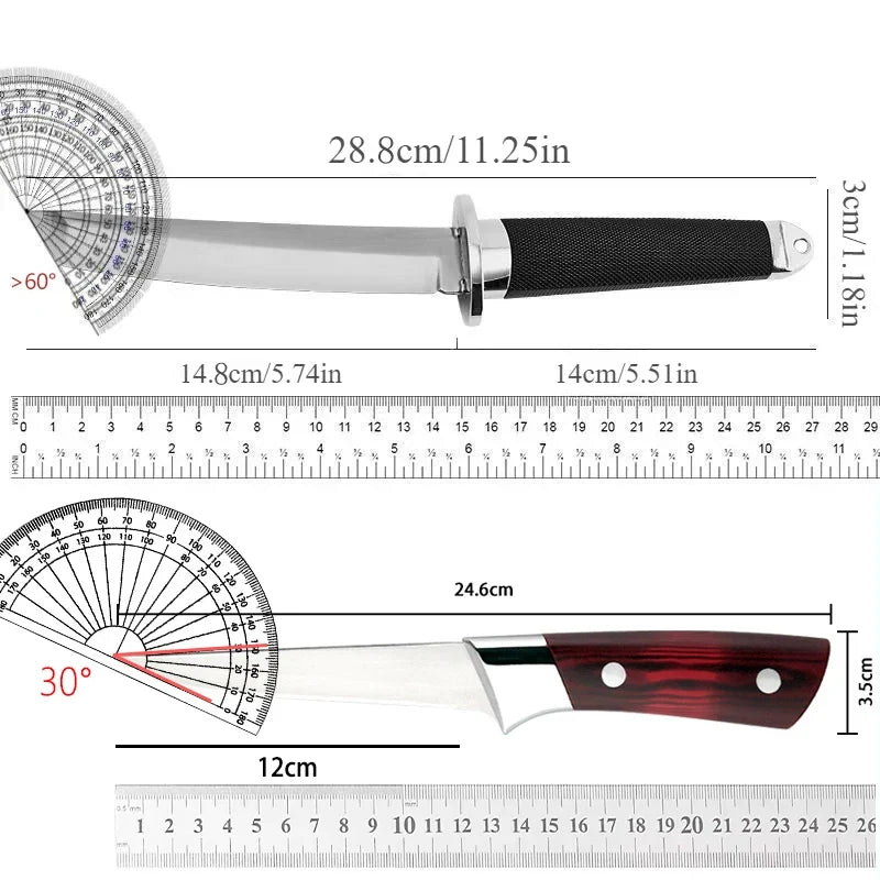 Japanese-Style Stainless Steel Boning & Kitchen Knife – Sharp