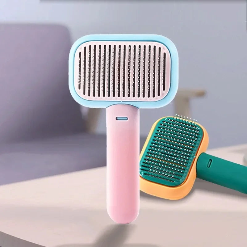 Pet Hair Remover Brush & Grooming Comb for Cats & Dogs