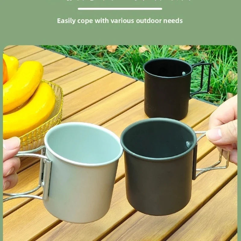 Outdoor Foldable Aluminum Camping Cup Ultralight Portable Travel Mug