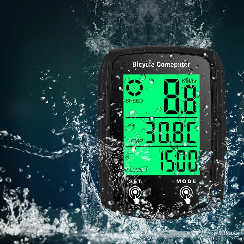Wired Bike Computer Speedometer – Touchscreen & Backlight