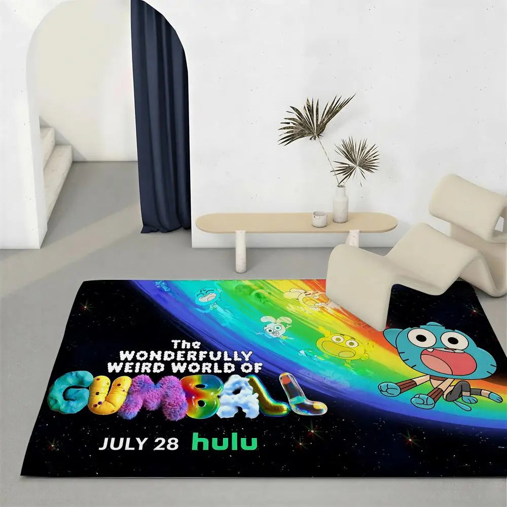 Amazing World of Gumball Flannel Floor Mat | Non-Slip Doormat