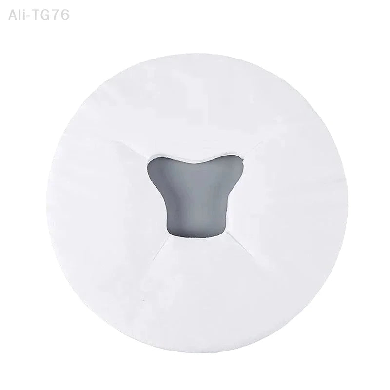 100-Pack Disposable Face Hole Towels for Massage Bed & Salon