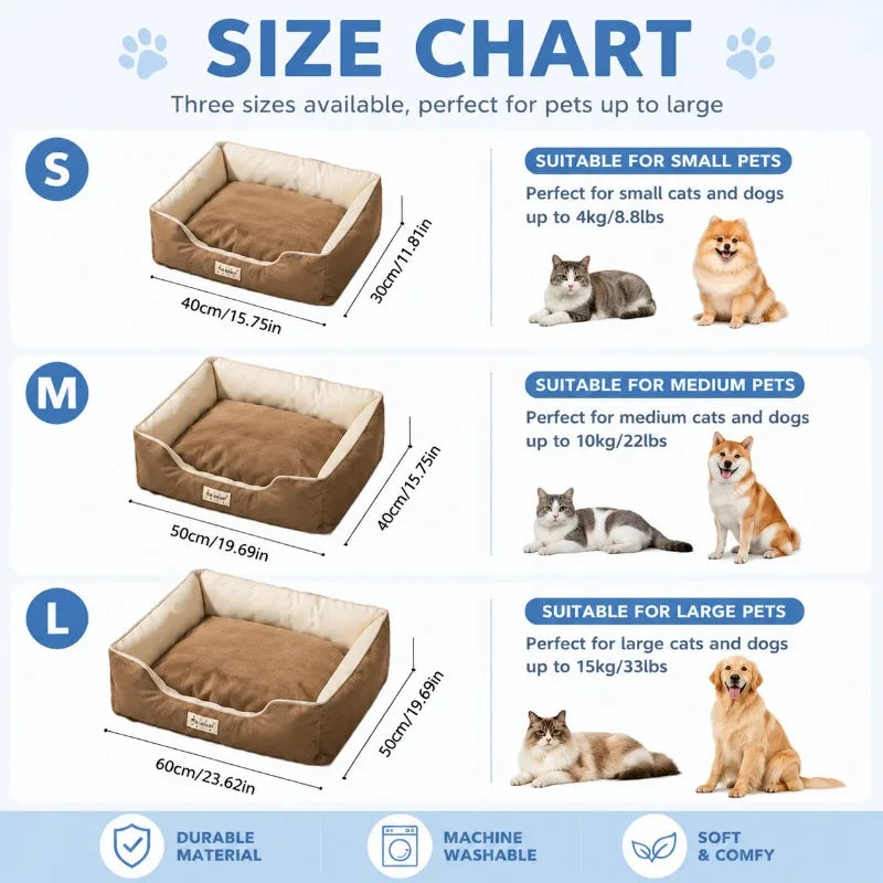 KEMORELA All-Season Pet Bed for Cats & Dogs | Cozy Mat