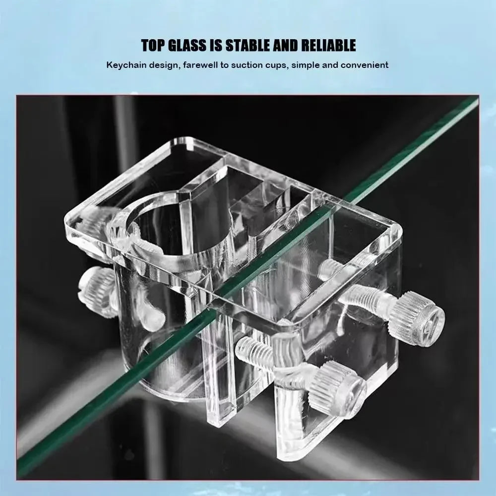 Acrylic Aquarium Pipe Holder Clip – Fits 20mm Hose & Tube
