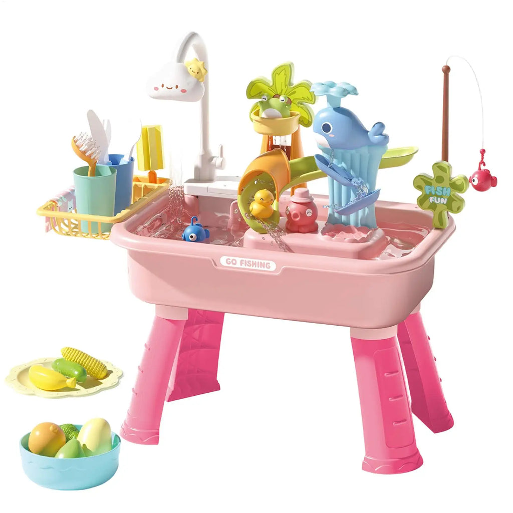 Kids Water Activity Table with Running Water & 43 Accessories
