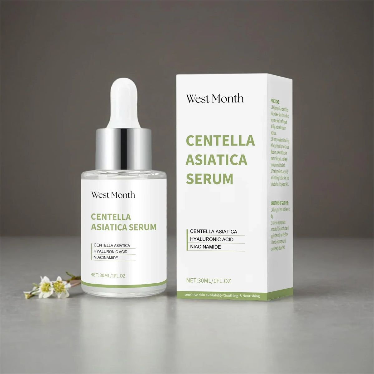 West Month Centella Asiatica Facial Serum | 30ml Hydrating Essence