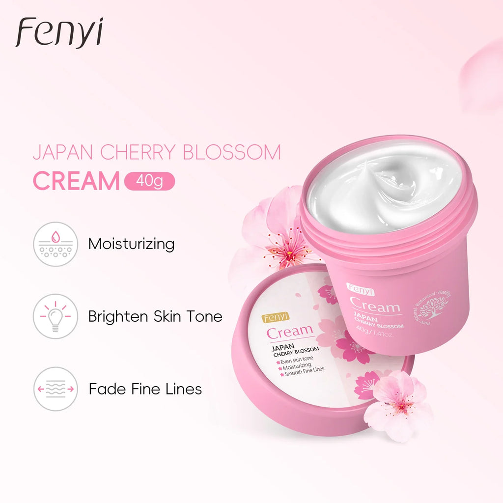 LAIKOU Cherry Blossom Face Cream – Hydrating & Brightening 40g
