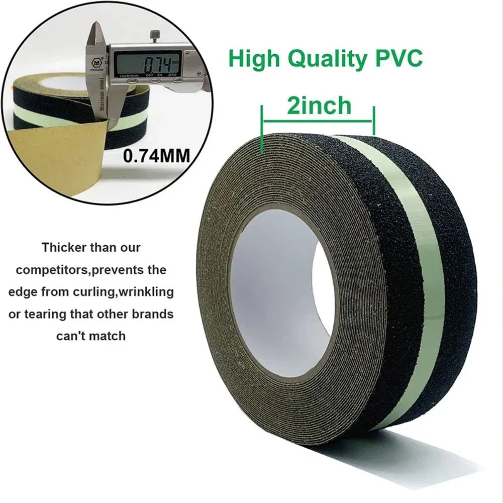 Glow in Dark Anti-Slip Grip Tape for Stairs & Steps | 2M/5M